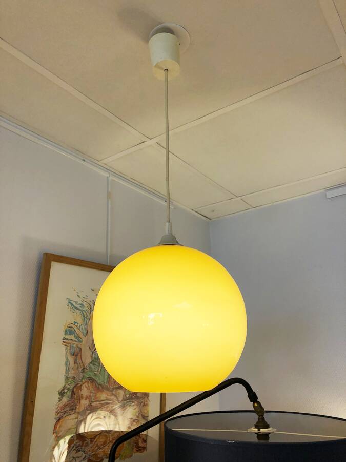 Space age orange pendant light, 1970