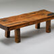 Rustic modern oak coffee table wabi sabi zen - 1960's