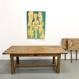 Extendable oak table, 1950s