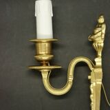 Suite de 4 appliques à 1 feu style Louis XVI du XIXe - bronze doré