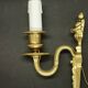 Set of 4 Louis XVI style 1-light wall lights from the 19th century - gilded bronze