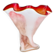 Vintage Murano vase in red and white, Italy, 1970s.