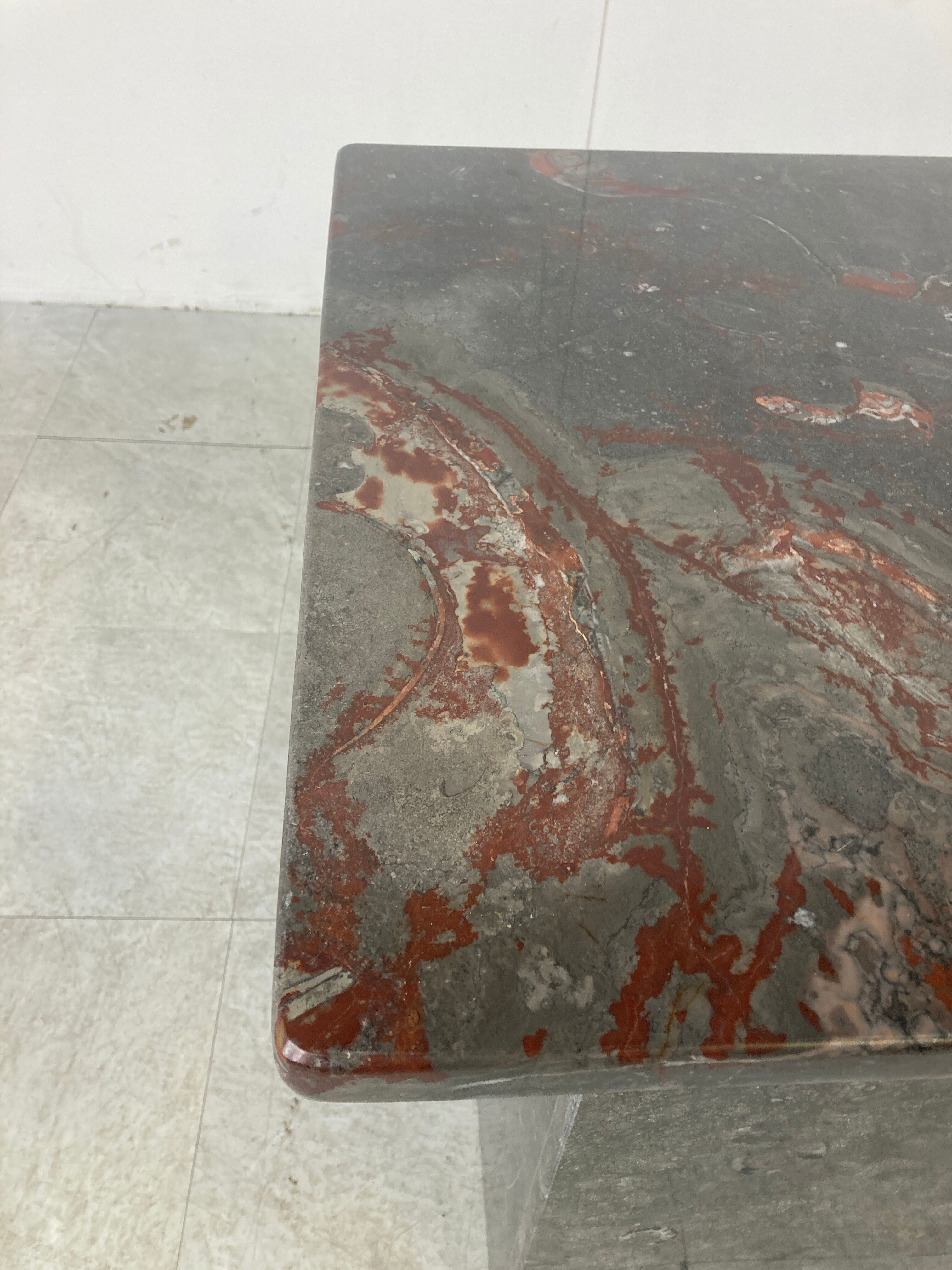 Vintage fossil stones coffee table, 1970s