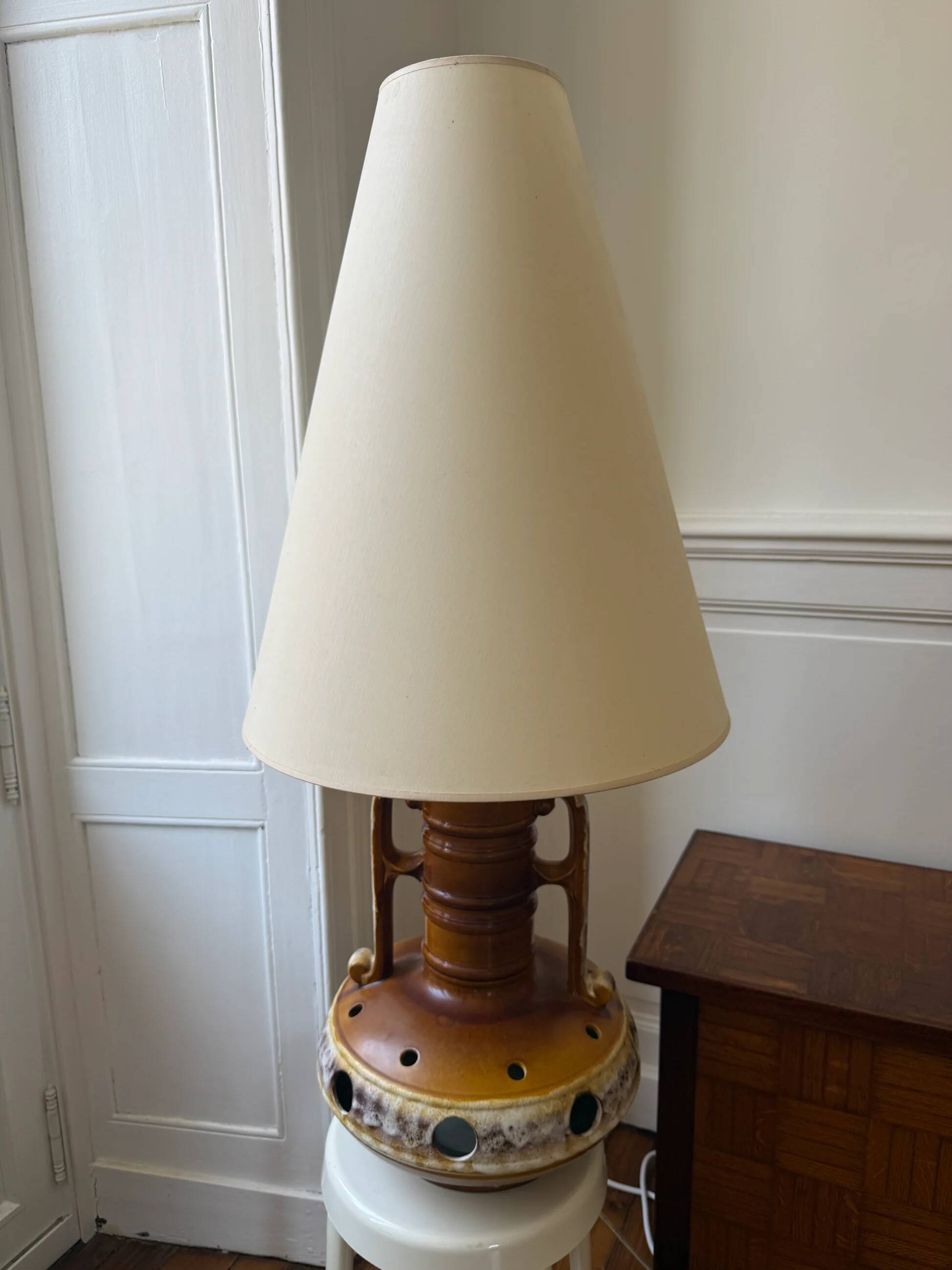 Ceramic sun lamp – Fat Lava Mid century - 60s/70s