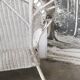 Banquette en rotin blanc