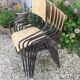 Lot de 6 chaises bois et fer
