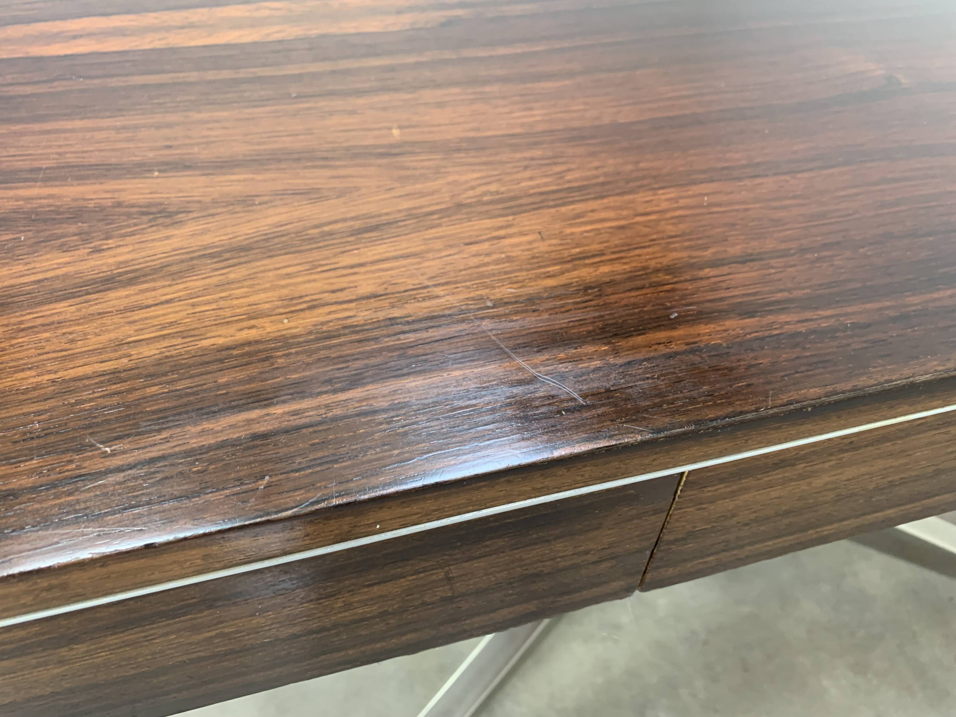 Rosewood desk from the 1960s, attributed to Florence Knoll, Partners model.
