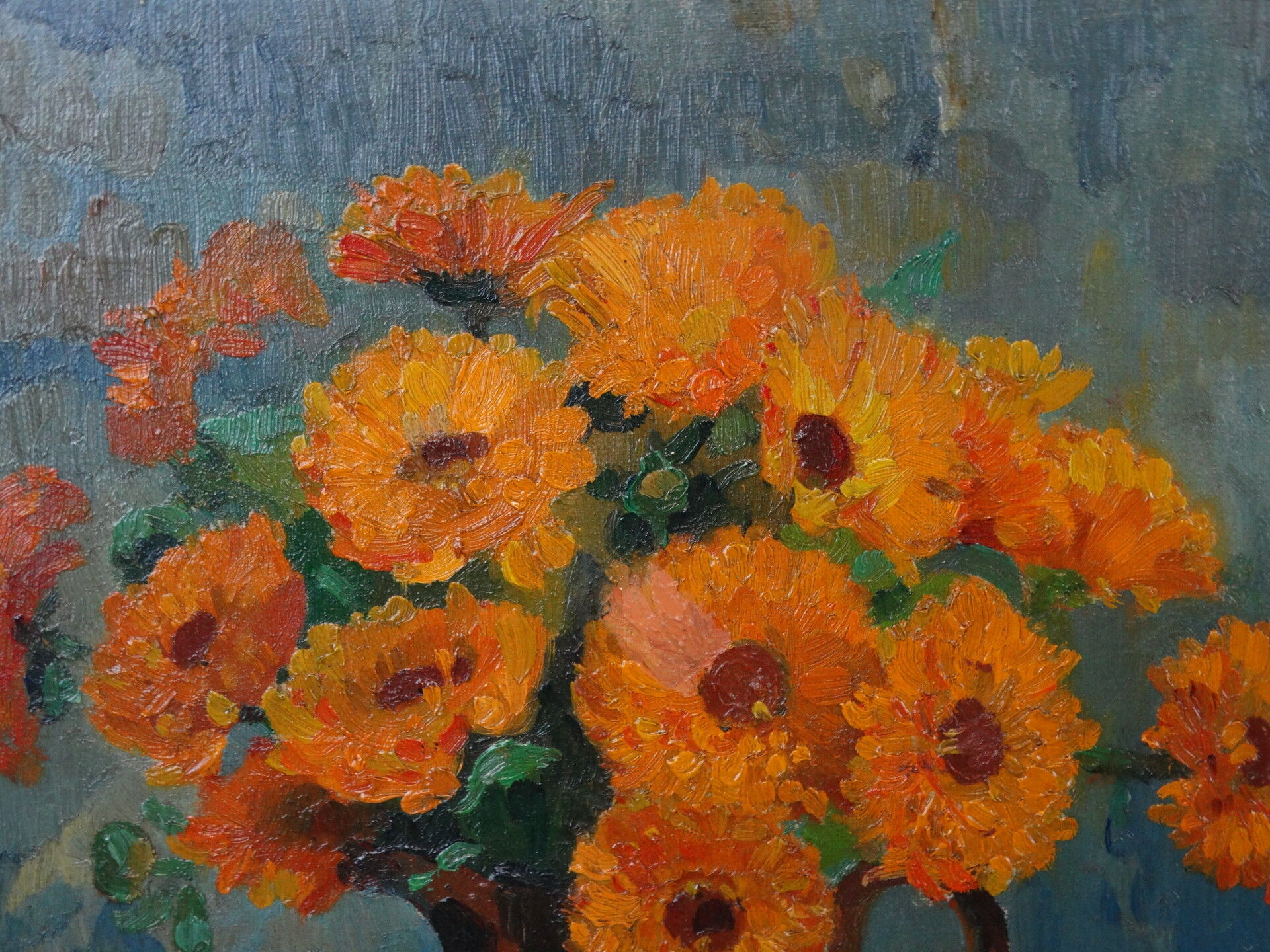 Oil on canvas, Chauleur-Ozeel Jane, bouquet of flowers