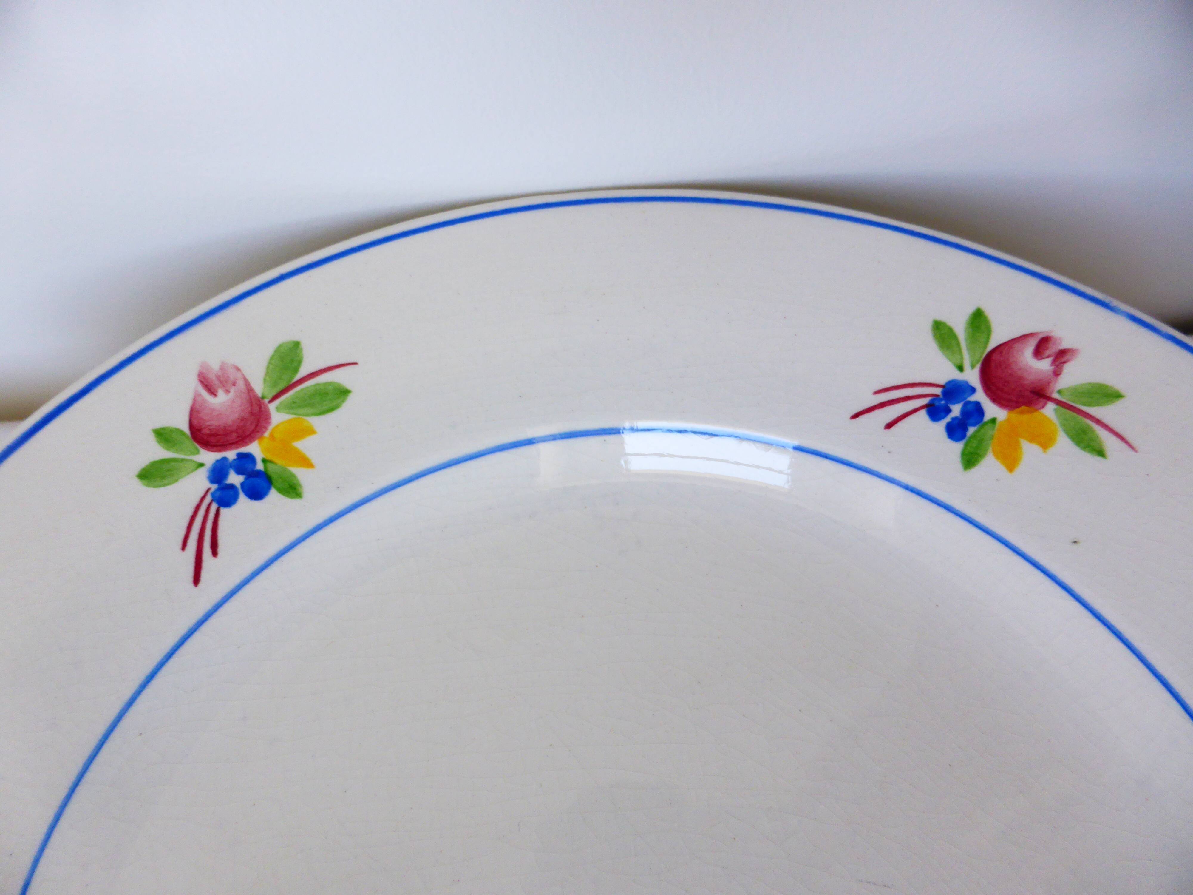 3 flat plates of Gien model Nice