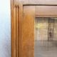 Vintage glass-fronted oak bookcase