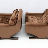 Pair of Mid-century Modern Italian Armchairs by Franz Sartori for Flexform