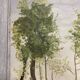 Oil on cardboard romantic landscape