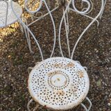 Garden furniture in wrought iron