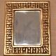 François Lembo mirror in golden ceramic