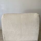 White corduroy armchair
