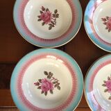 Lot hollow plates Digoin Sarreguemines model Pelleas