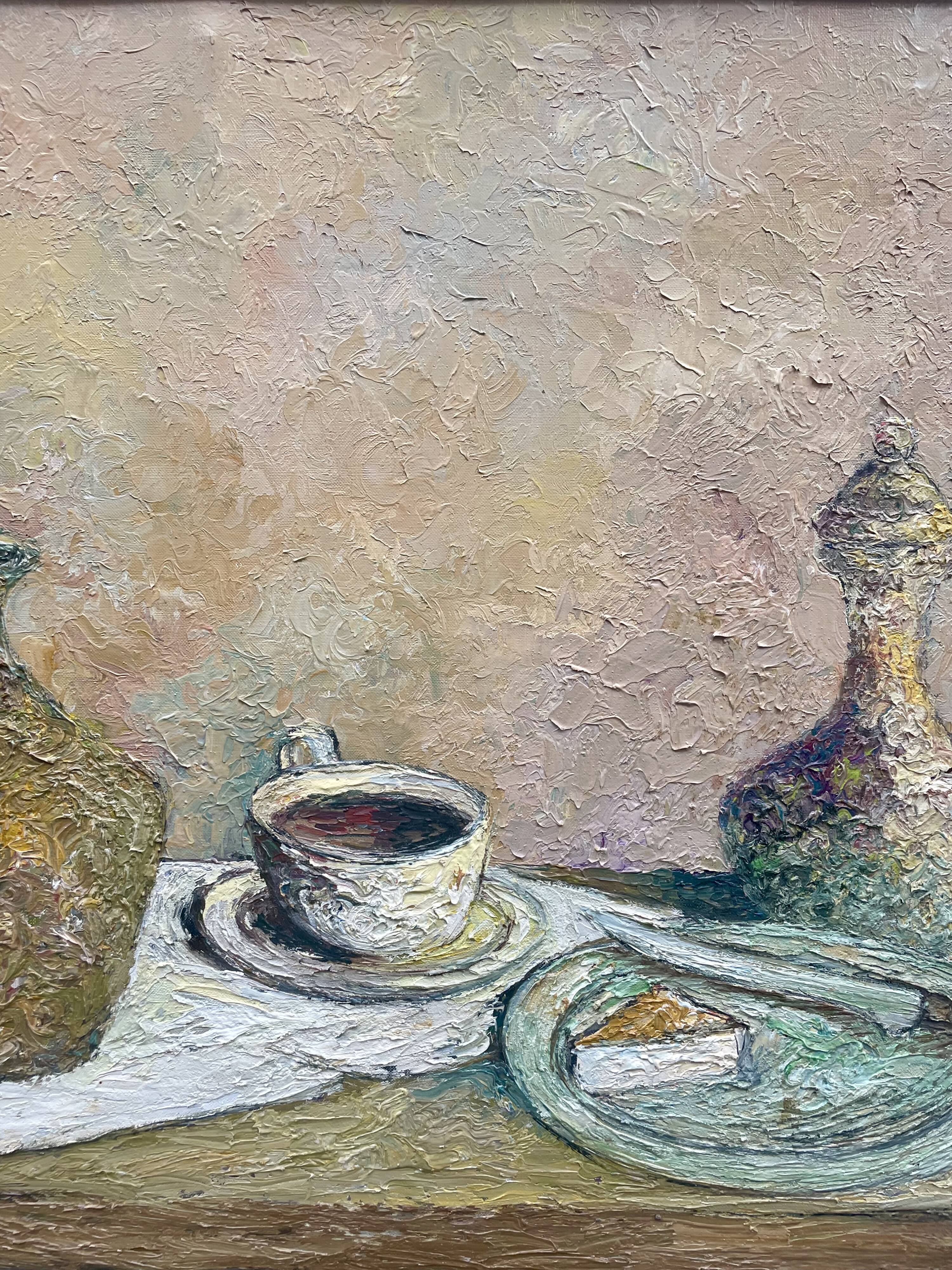 Peinture à l’huile signée Milieu du siècle