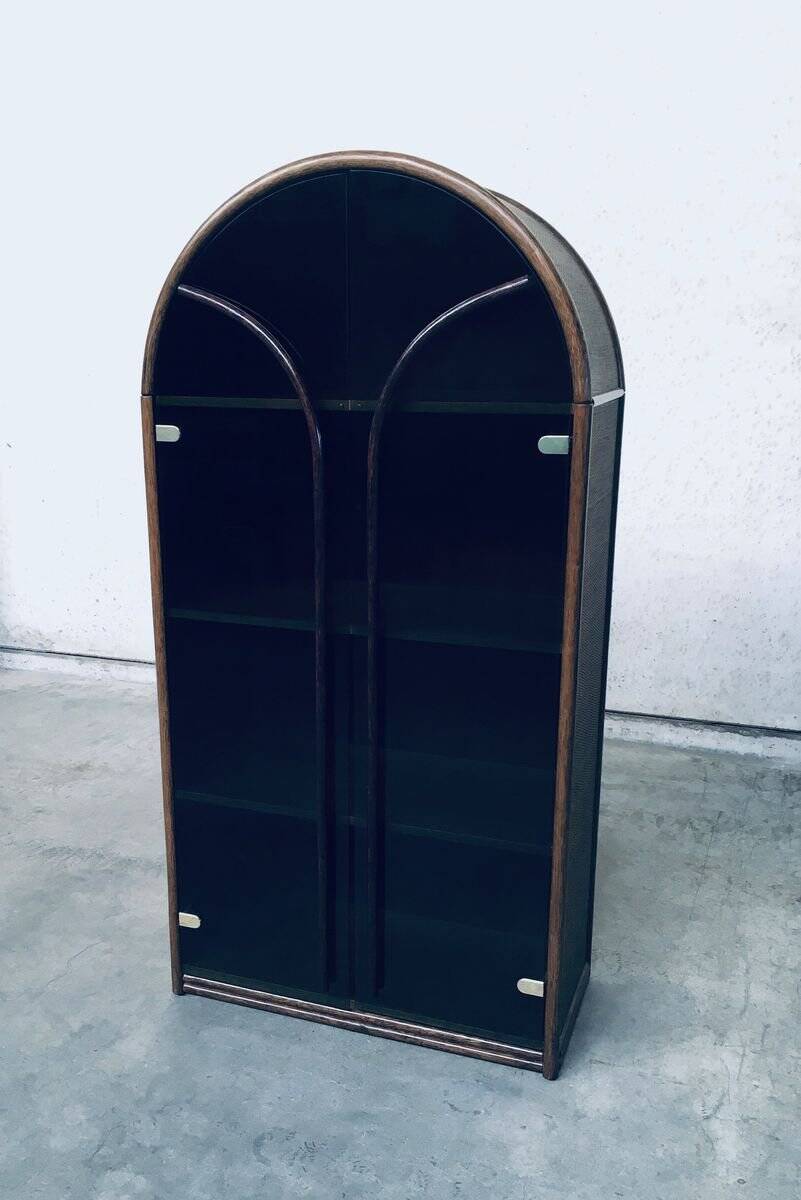 Rattan Bamboo High Board Display Chest, 1970s