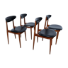 Set de 4 chaises Baumann Licorne vintage