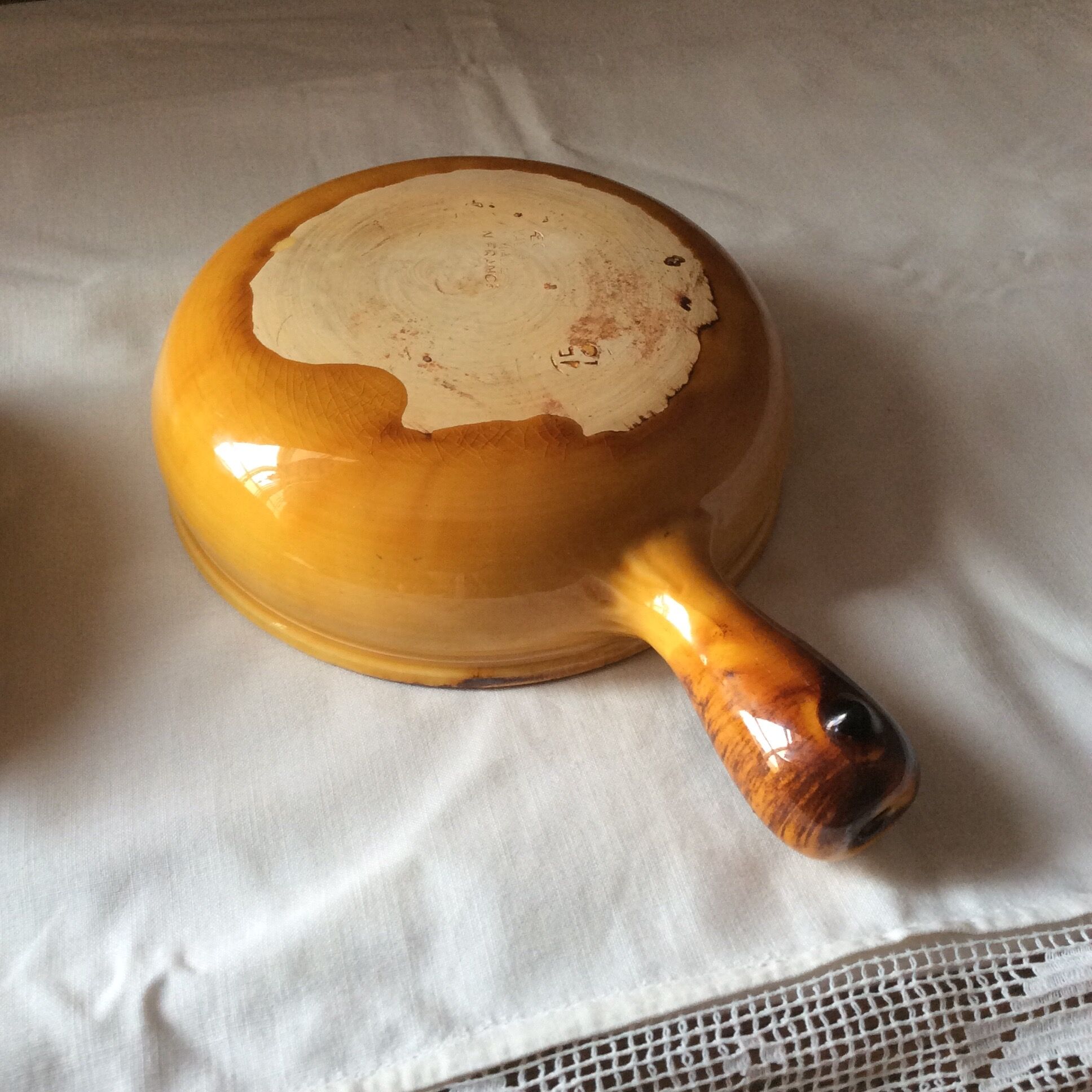 Duo of Vallauris ceramic trays.