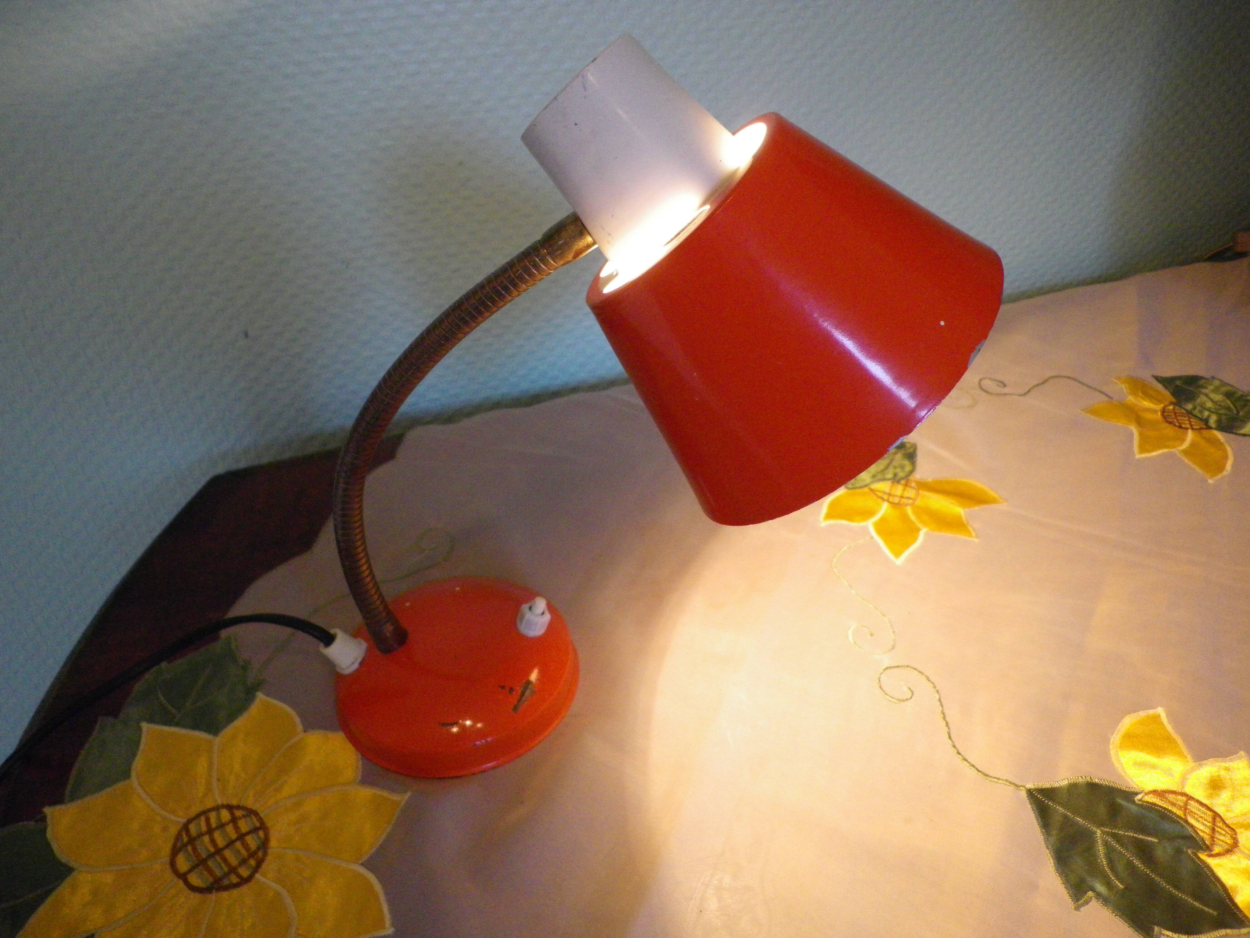 Table lamp, tiltable, metal, 70s