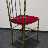 Chaise Chiavari en laiton vintage