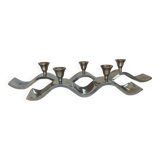 Pair of designer wave candlesticks