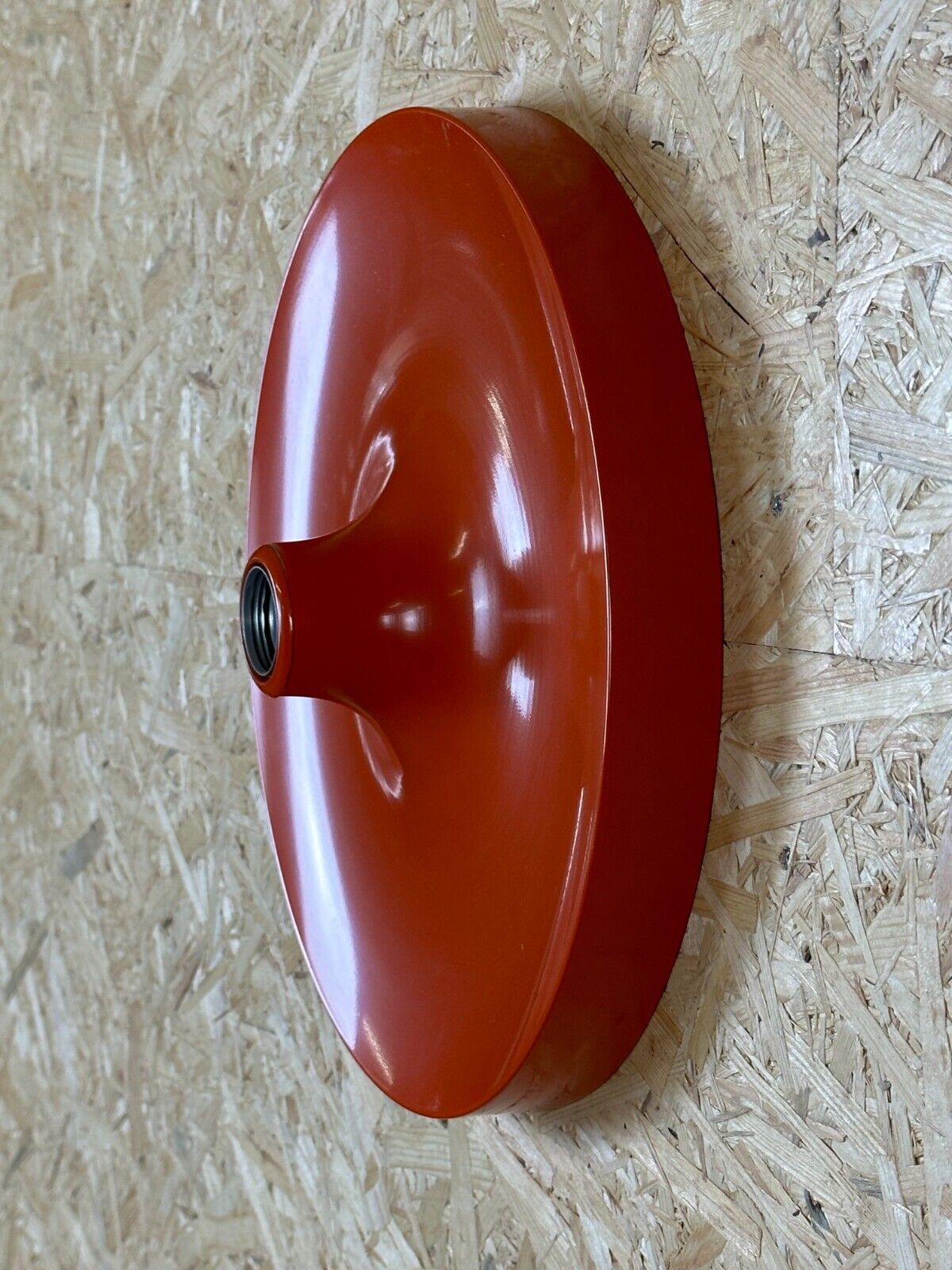 60s 70s discus wall lamp Teka Orange Space Age design aluminum metal