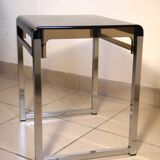 Plexiglas and chrome 1970 coffee table