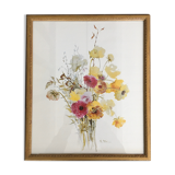 Watercolor bouquet of flowers