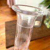 Vintage 60s chiseled glass decanter