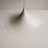 Large White Witch Hat Semi Pendant - Design by Bonderup and Thorup for Fog and Morup, 1960s.