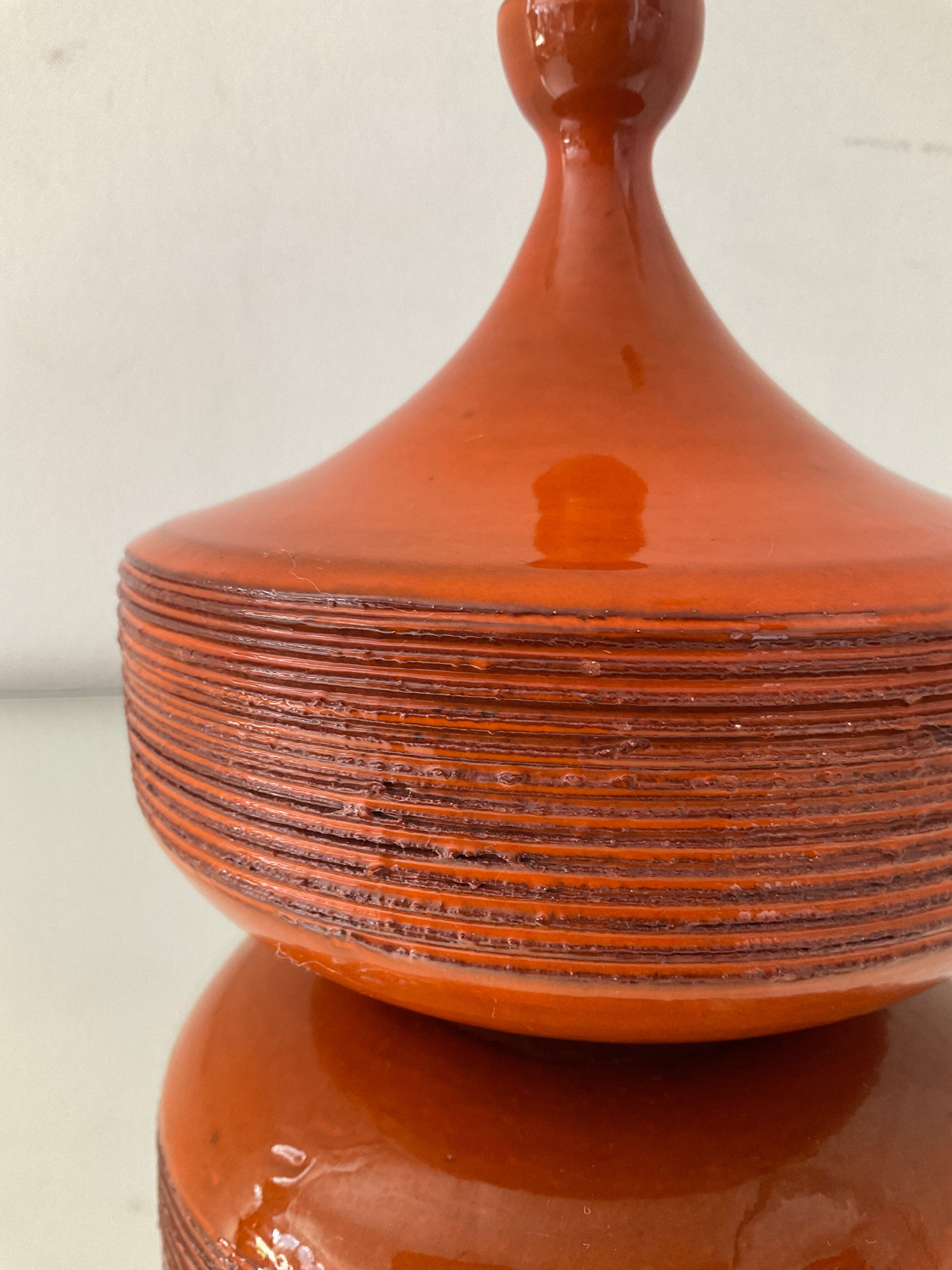 Vase soliflore vintage en terre cuite émaillée