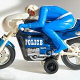 Motorcycle metal toy by Joustra, vintage France