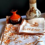 Vintage round tablecloth and napkins