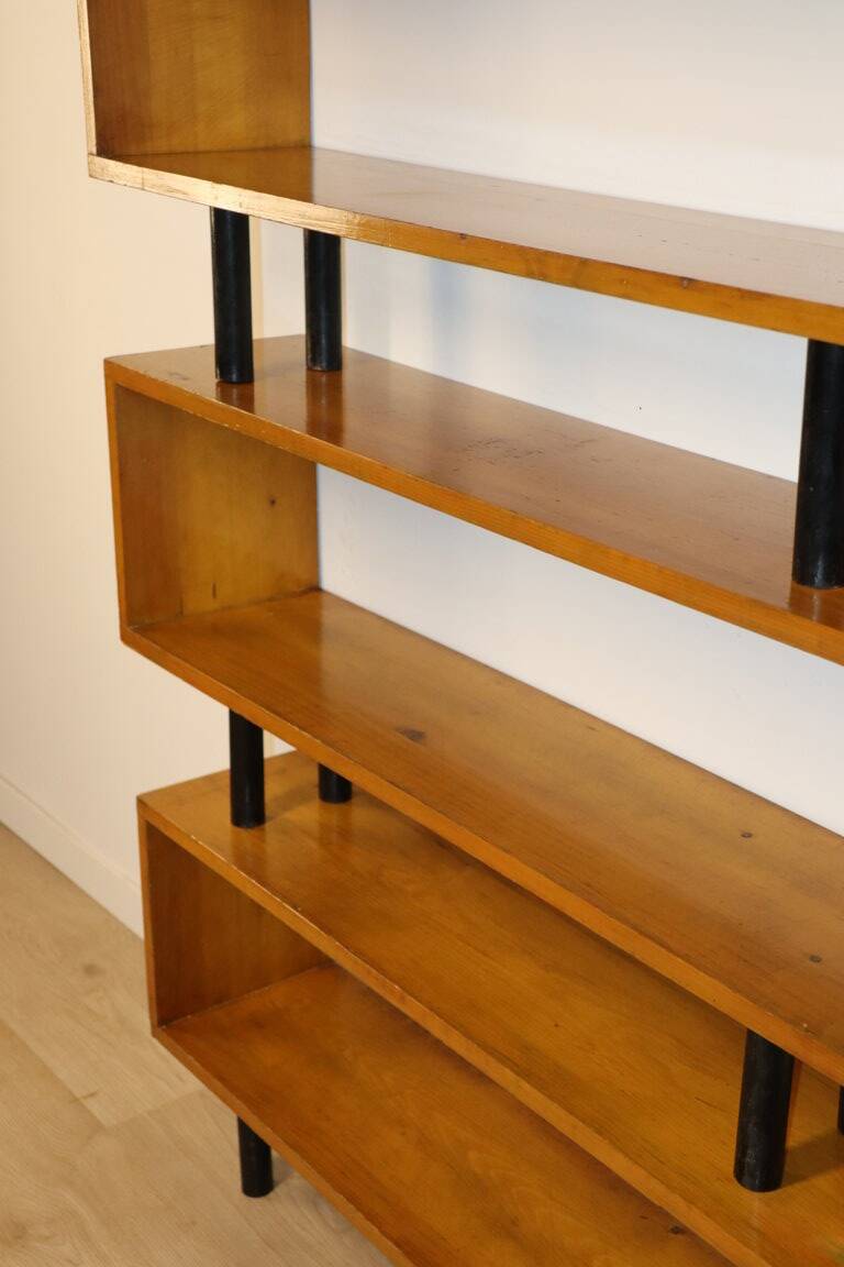 Vintage shelf with modular wooden boxes, 1960s