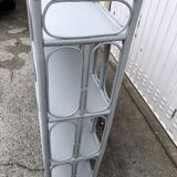 Pair of shelf in grey rattan