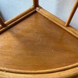 Corner shelf bamboo wicker