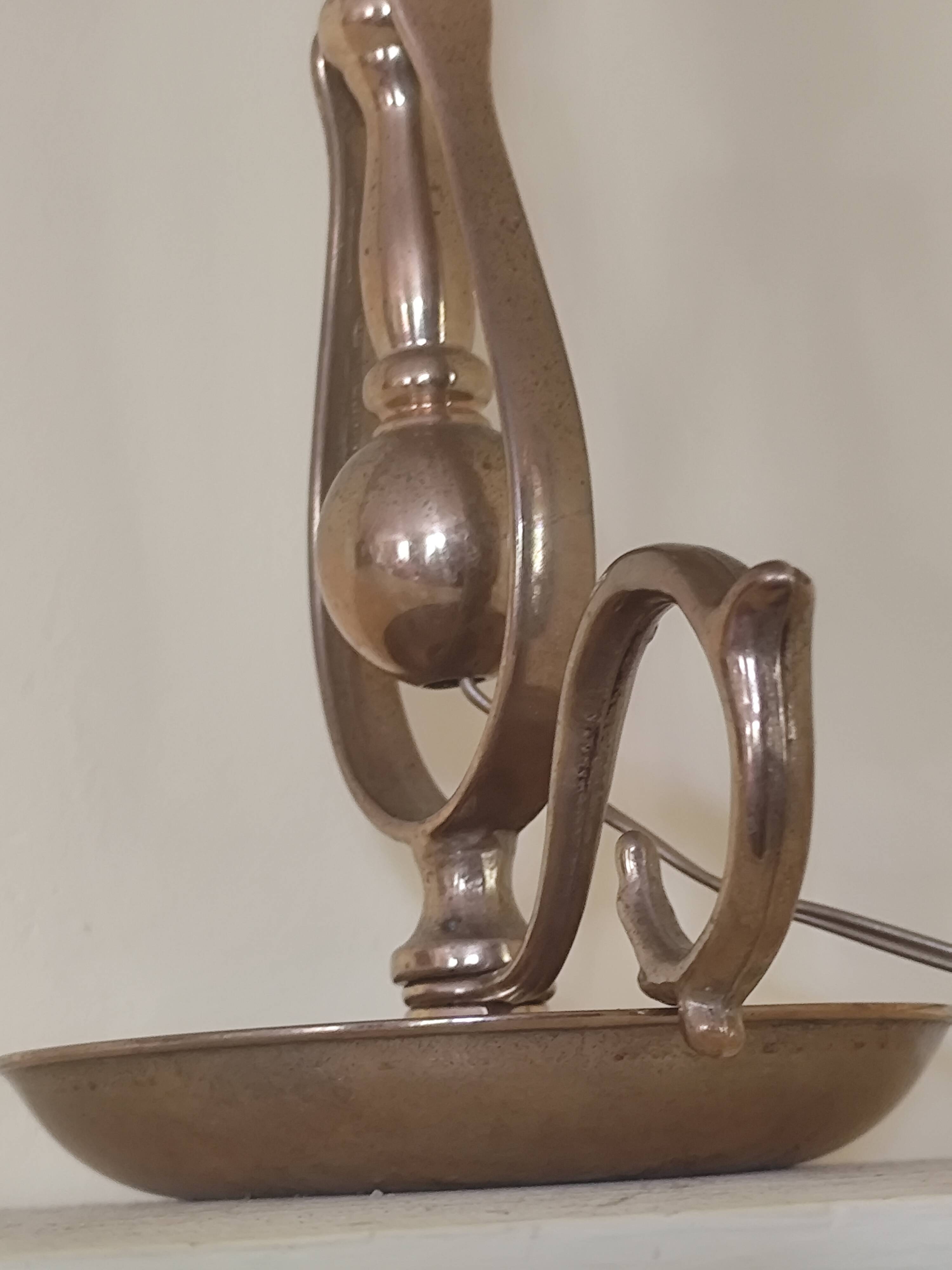 Marine lamp in bronze and brass - bronze swing lamp