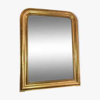 Miroir 100X76 cm d'époque Louis Philippe, dorure feuille d'or