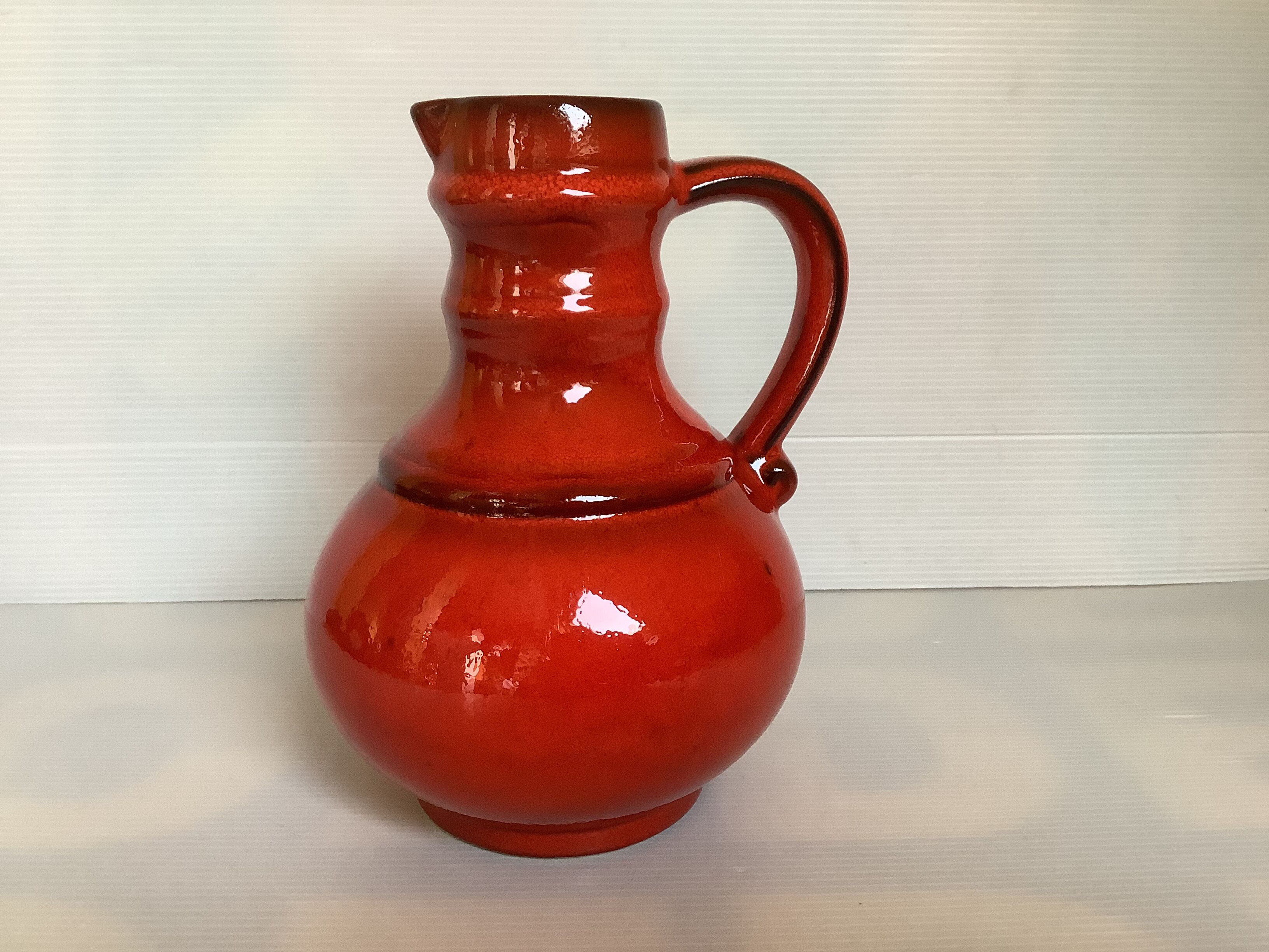 Vase pitcher jug ceramic red style w Germany