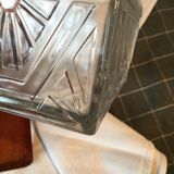 Art deco glass cake box