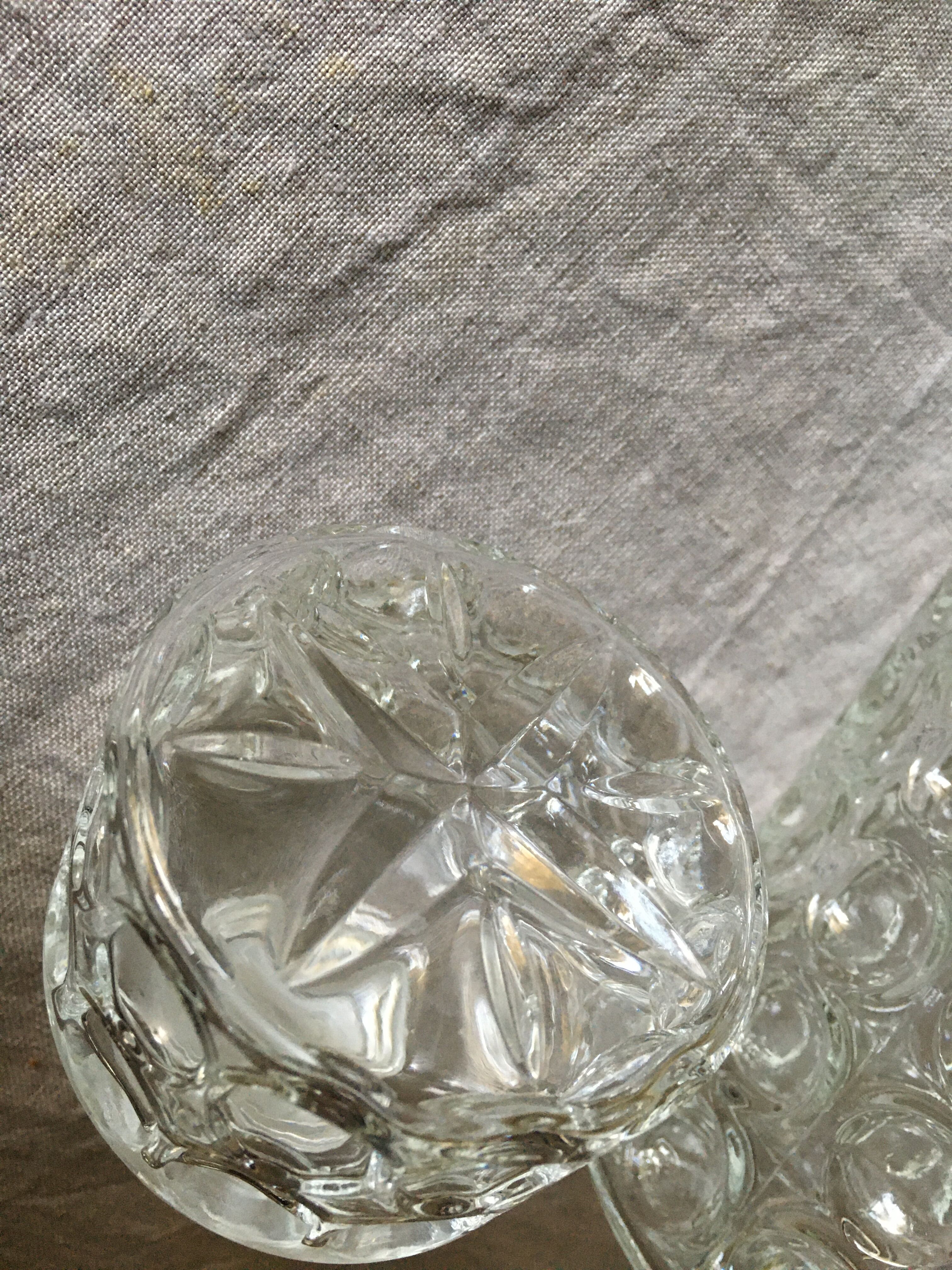 Vintage whisky carafe in transparent glass