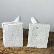 Pair of vintage stone cat bookends