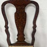 Set of eight Dutch marquetry chairs from the 19th century.