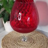 Red vase Empoli Italy 1960