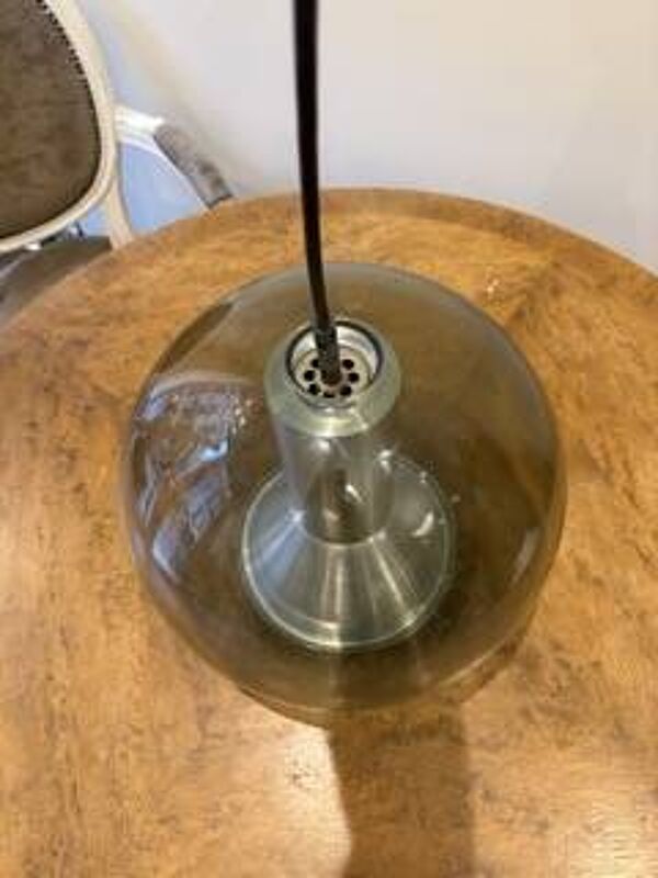 Suspension Maxi Globe L en Verre Fumé – Frank Ligtelijn pour Raak Amsterdam