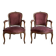 Pair of Louis XV armchairs in wood and pink velvet