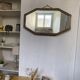 Miroir Art déco vintage bois marqueté