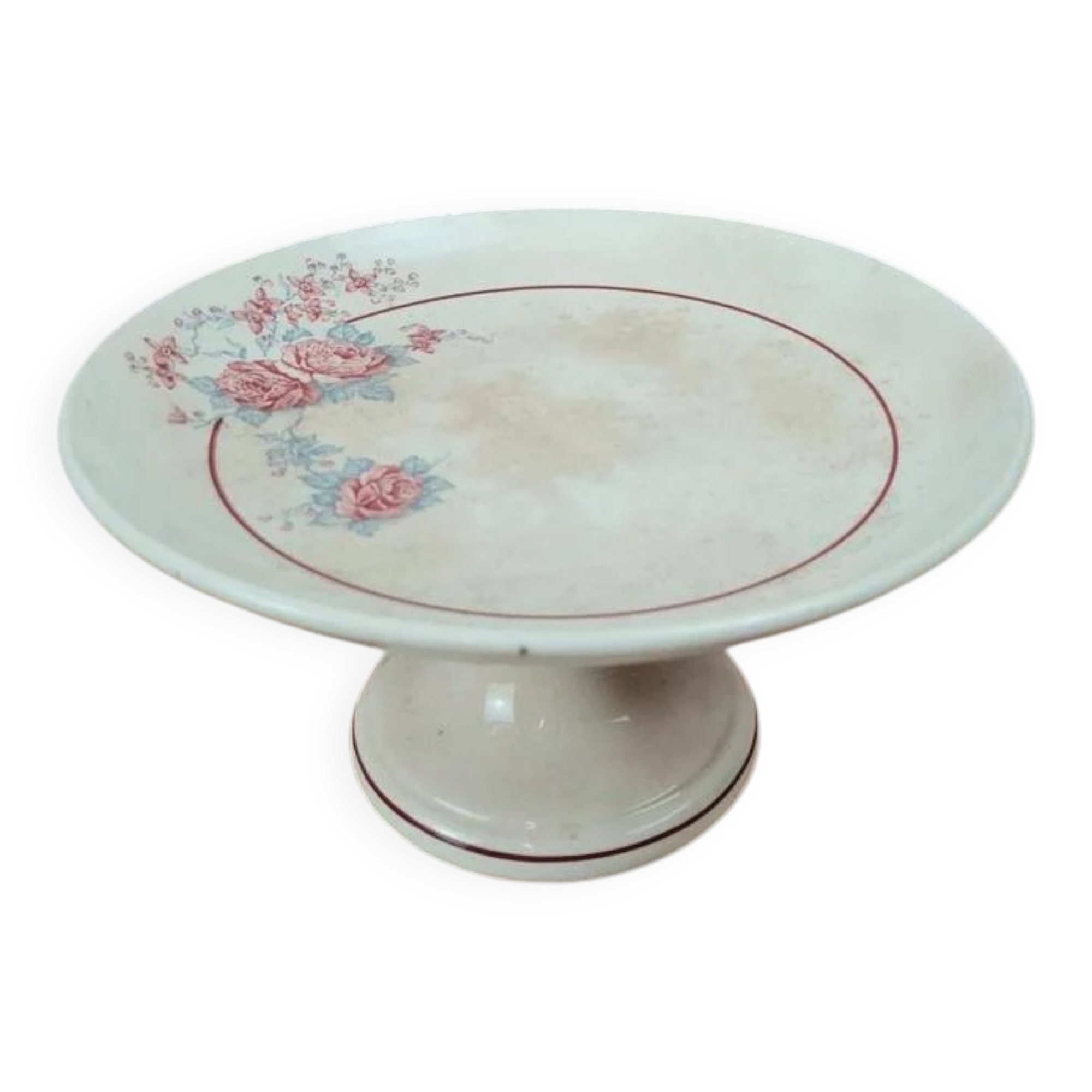 Antique compote dish from Saint-Amand, model "Thalie"